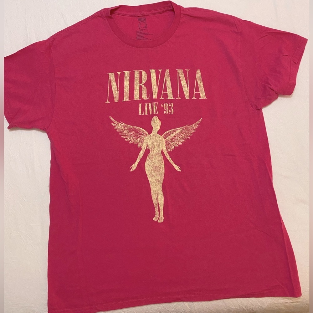 NIRVANA Pink Band Concert Tshirt